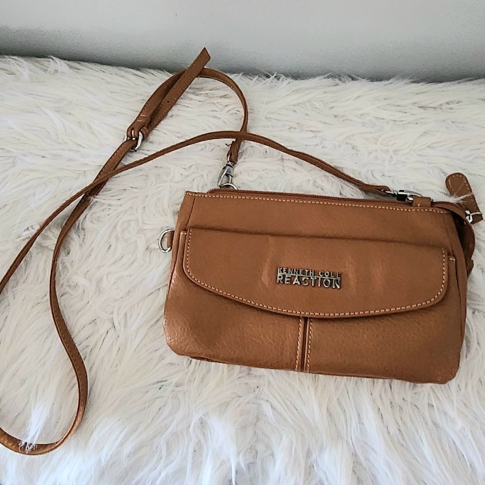 Kenneth Cole Reaction light brown crossbody adjustable